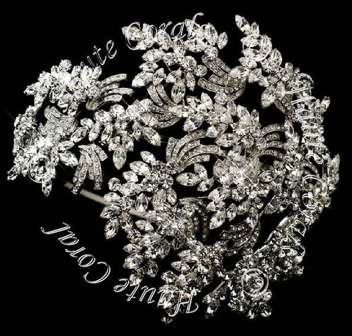 Rhinestone Crystal Wedding Headpiece - Uzoaku - TheHauteIcon