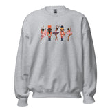 Black Ballerina Nutcracker Sweatshirt - sport grey front view