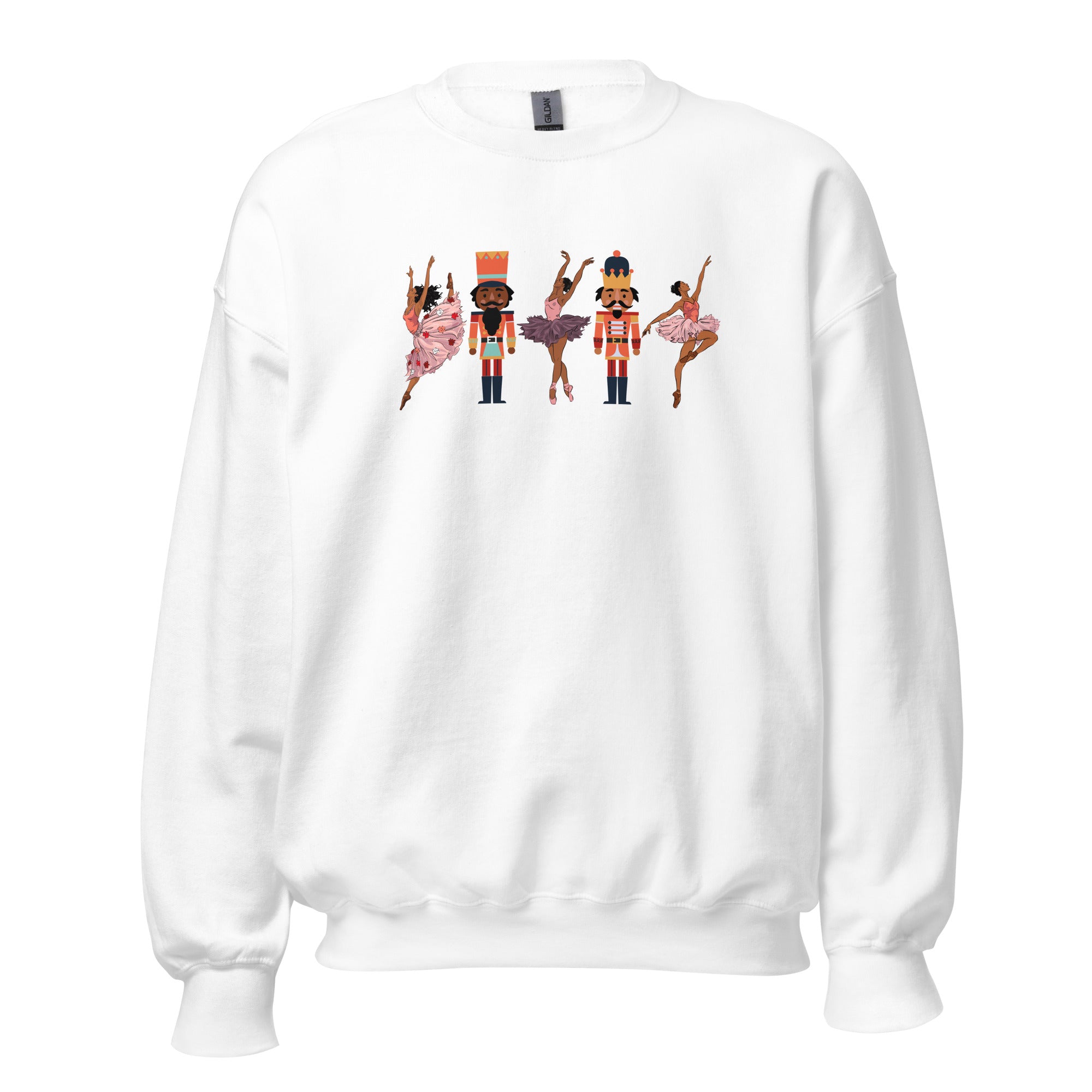 Black Ballerina Nutcracker Sweatshirt - white front view