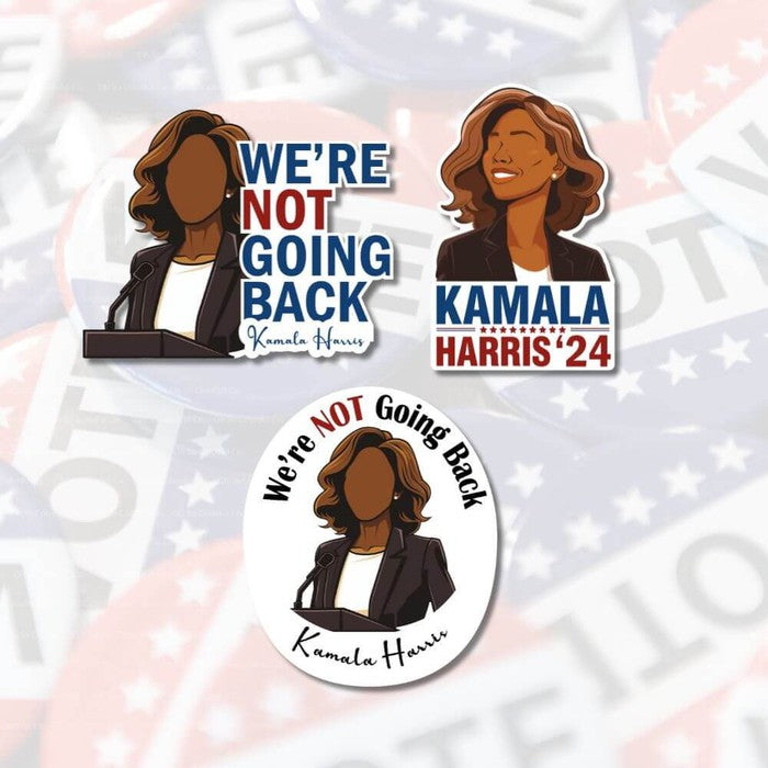 We're Not Going Back Sticker, Kamala Harris 2024 Election Sticker, Harris for President, Madam President Sticker, Harris Feminist Sticker