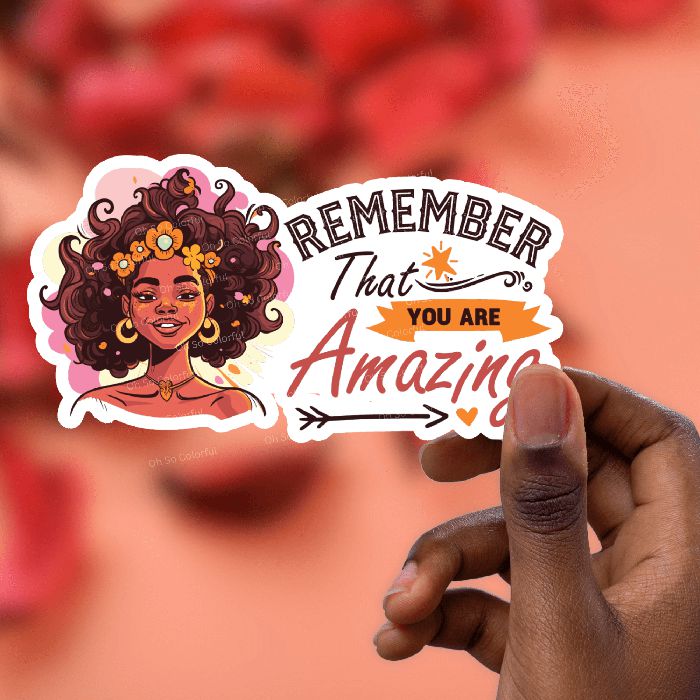 black woman stickers, melanin woman sticker, black girl stickers, afro girl stickers, labtop sticker, waterbottle sticker, journal sticker, planner sticker, tumbler sticker, bullet journal, retro sticker, inspirational sticker, positivity sticker, quote sticker, affirmation sticker, motivational sticker, Selflove sticker, aesthetic sticker