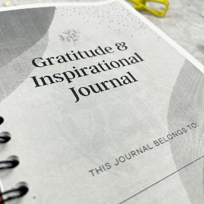 gratitude journal, daily journal, meditation journal, self care journal, mindfulness gift, affirmation journal, daily gratitude, manifestation prompt, wellness journal gift, transformation journal, gratitude prompts, wellness planner, stocking stuffer, corporate gifting