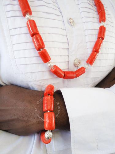 Amobi - Male African Traditional Coral Necklace