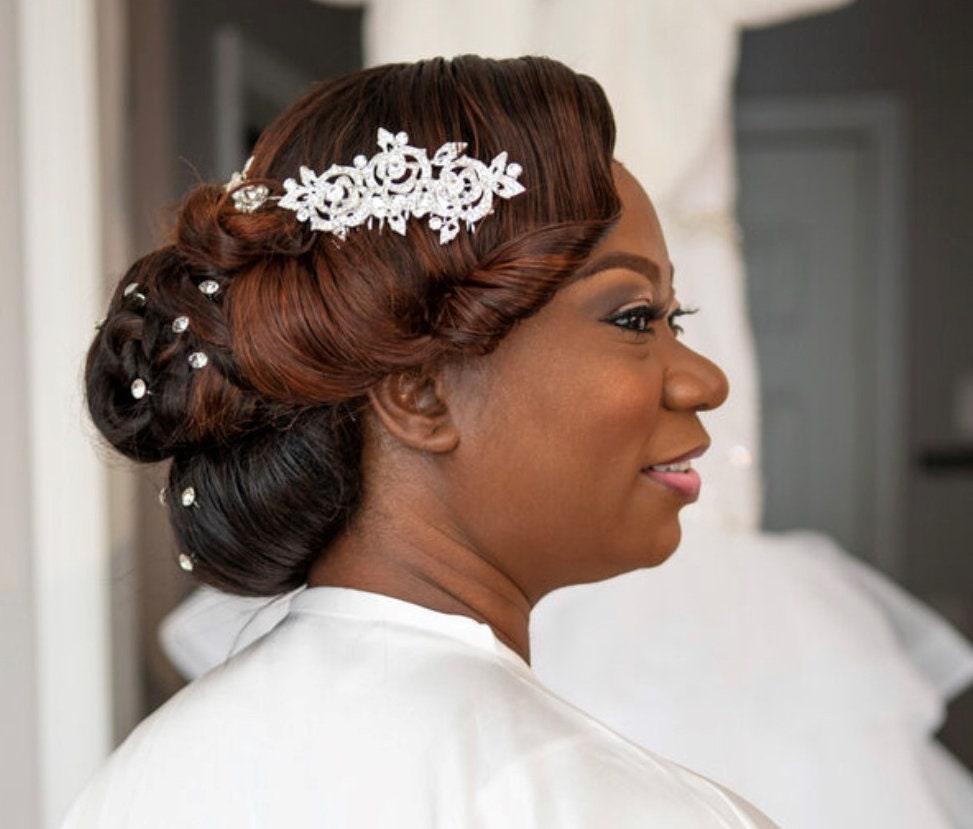 Rhinestone Bridal Hair Comb Accessory